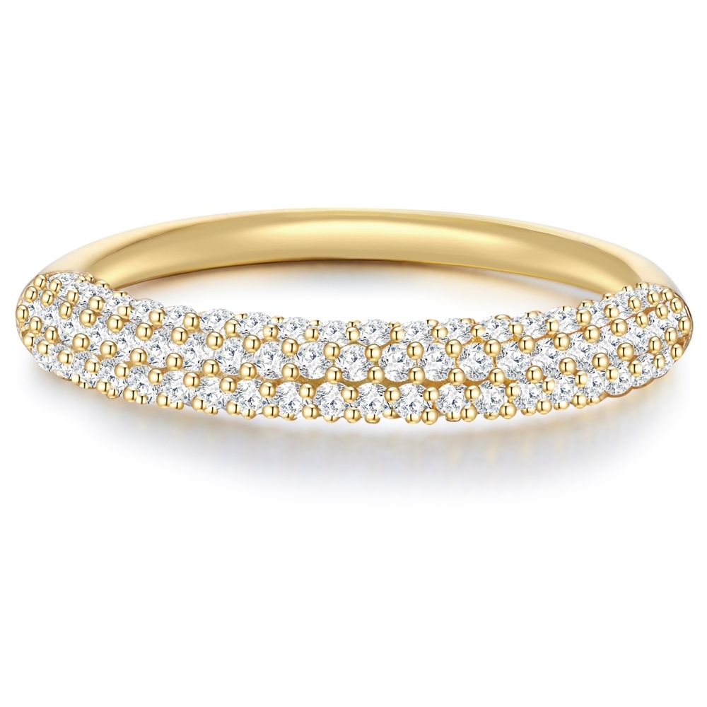 Glanzstücke München Bague en argent Argent sterling Oxyde de zirconium (CZ) en Or jaune Bague