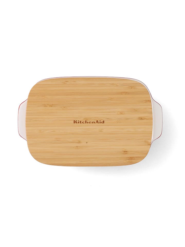 KitchenAid 2tlg. Set: Auflaufform in Rot - (B)31 x (H)18,5 x (T)6 cm günstig kaufen onesize