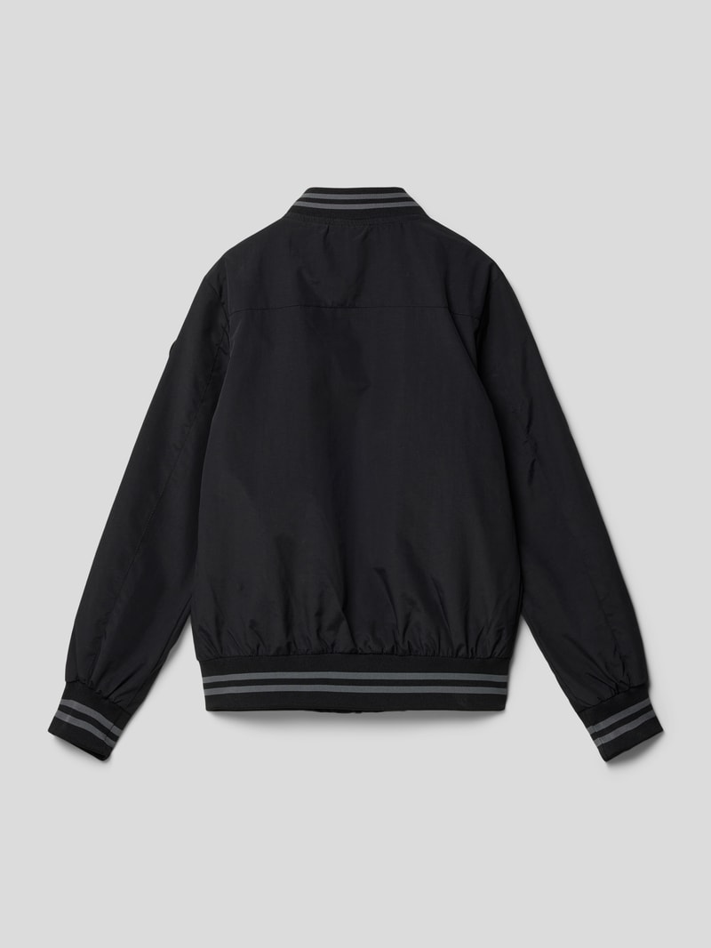 Bomberjacke mit Label-Detail Modell 'basecar' in schwarz