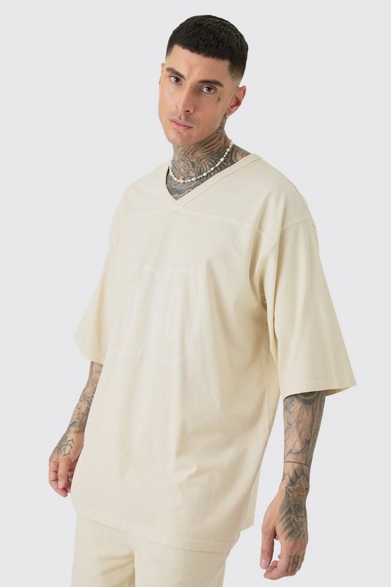 Tall Fußball T-Shirt & Shorts mit Kontrast-Naht