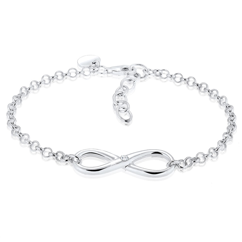 Elli Elli Bracelet Infinity Zircon Bracelet Femme - (925/1000) Argent Bracelet