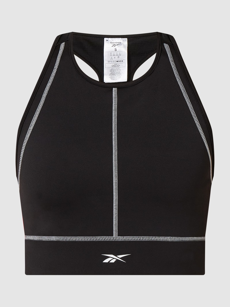 Bustier mit Kontrastnähten in schwarz