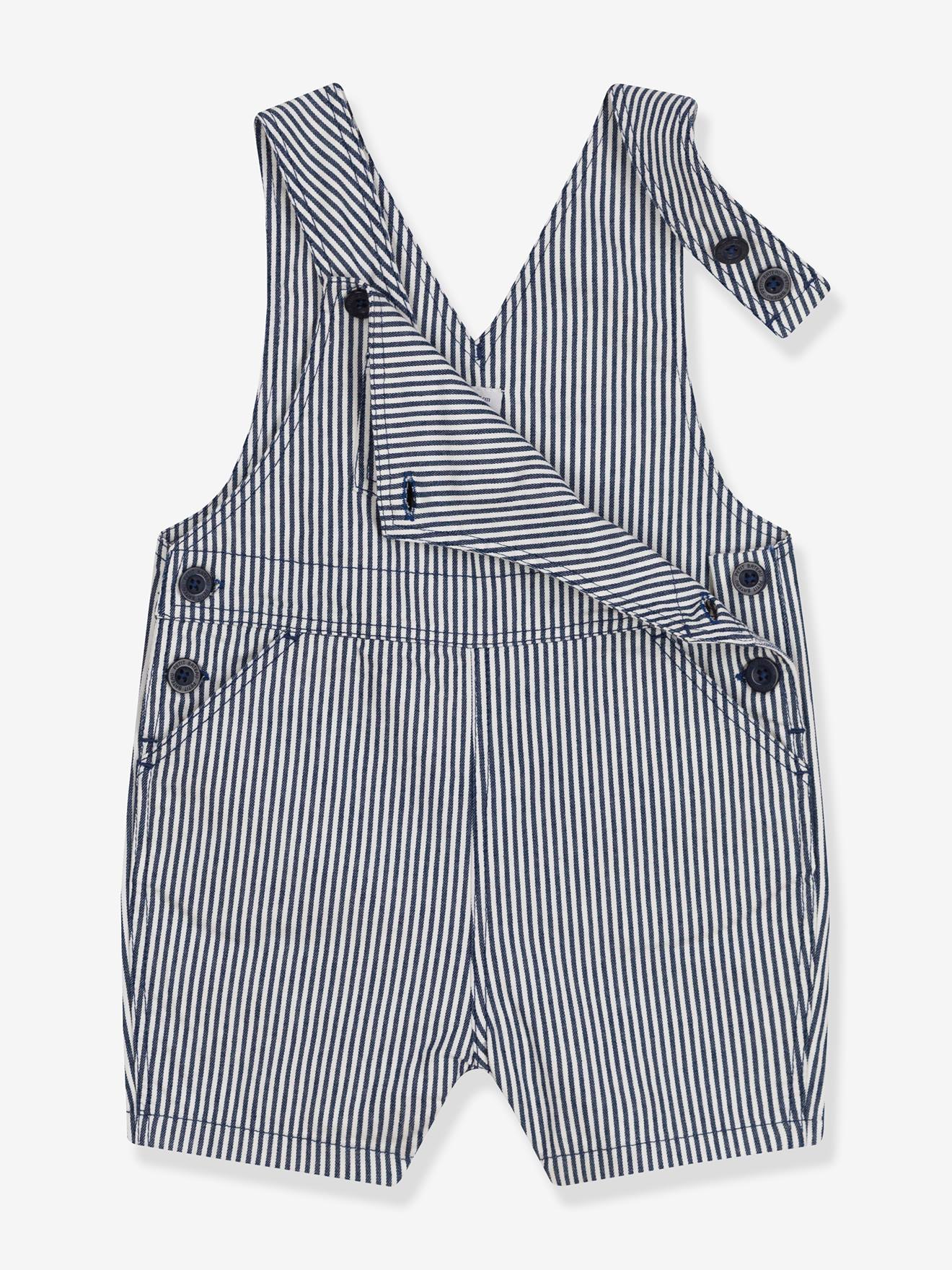 Petit Bateau Kurze Baby Latzhose PETIT BATEAU - blau