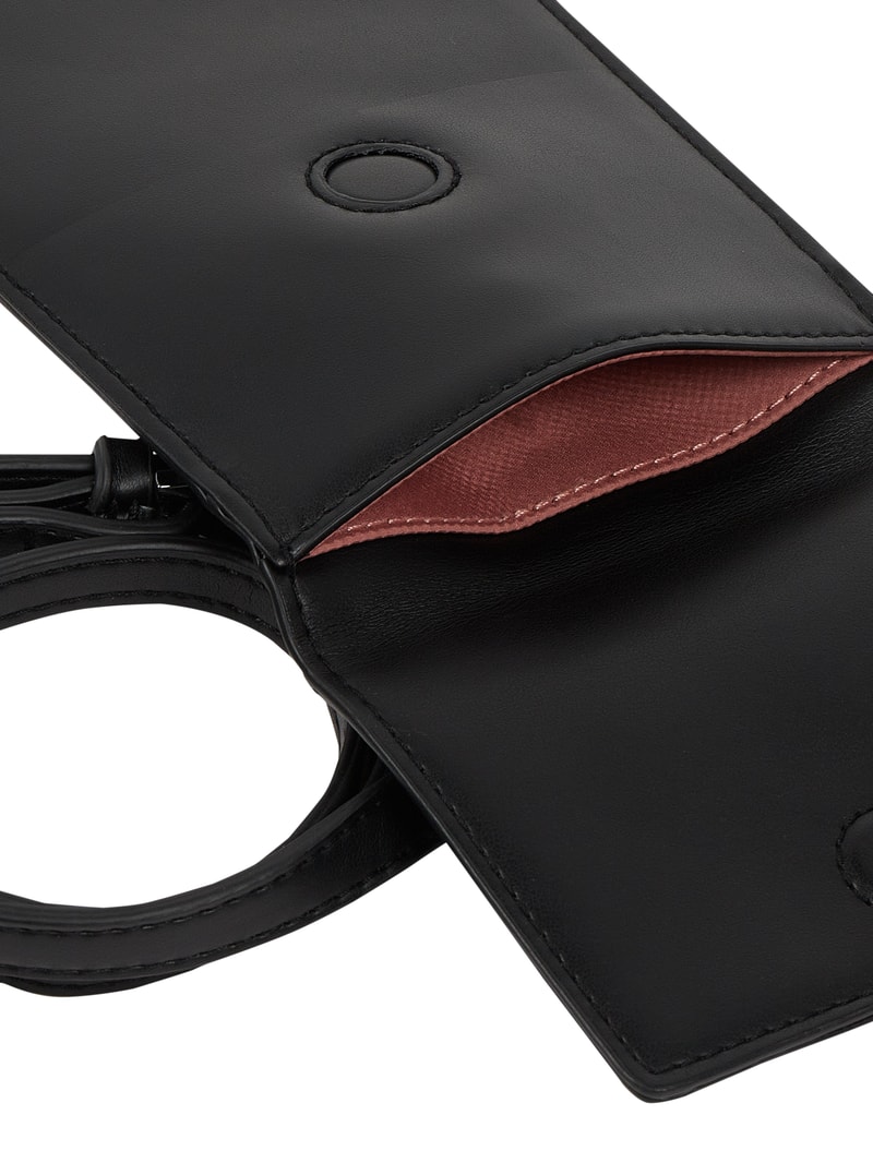 Handytasche in Leder-Optik in schwarz