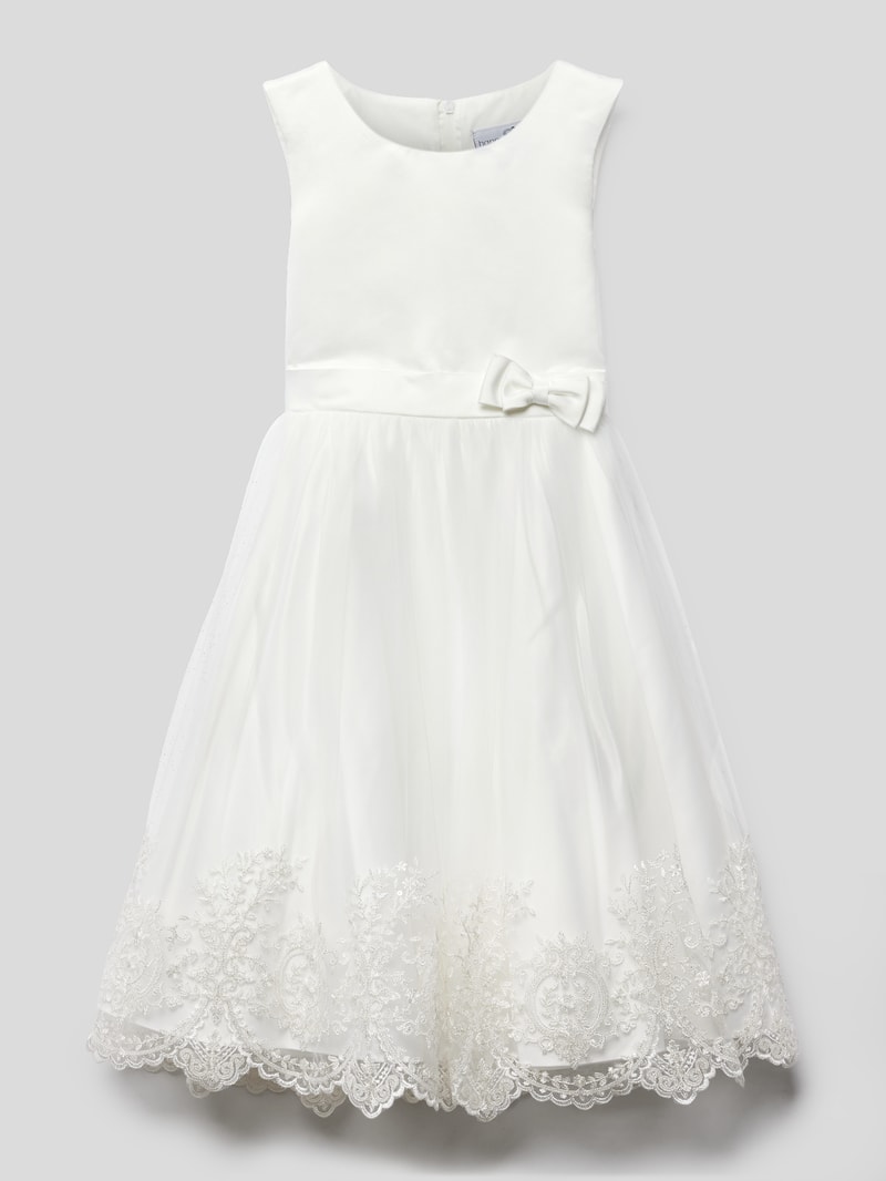 Kleid mit Schleifen-Detail in offwhite