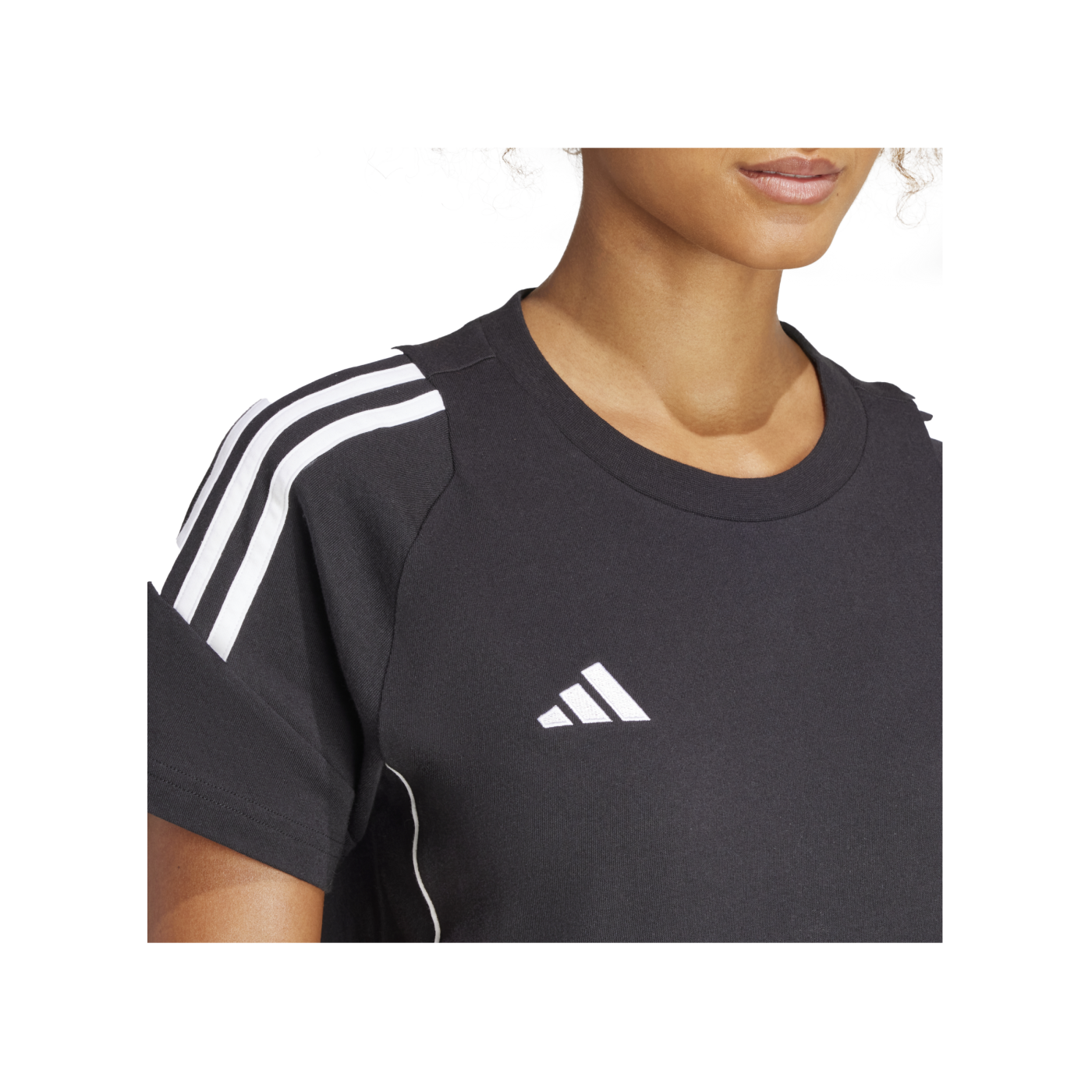 adidas Tiro 24 T-Shirt Damen Schwarz Weiss