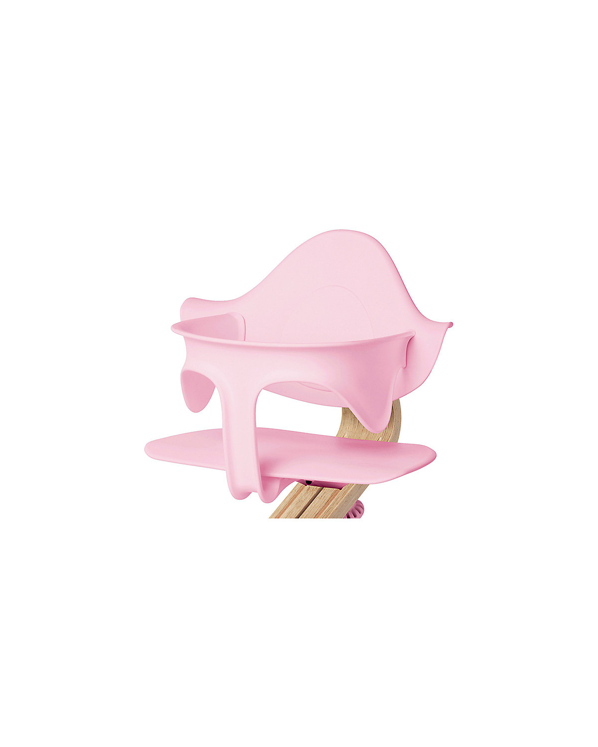 Nomi Hochstuhl inkl. Nomi Mini, Eiche mit Eichenkern, natur geölt, Premium-Hartholz, pale pink