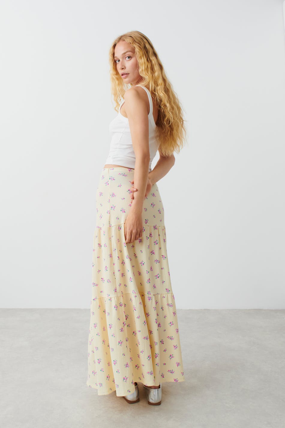 Flower maxi skirt