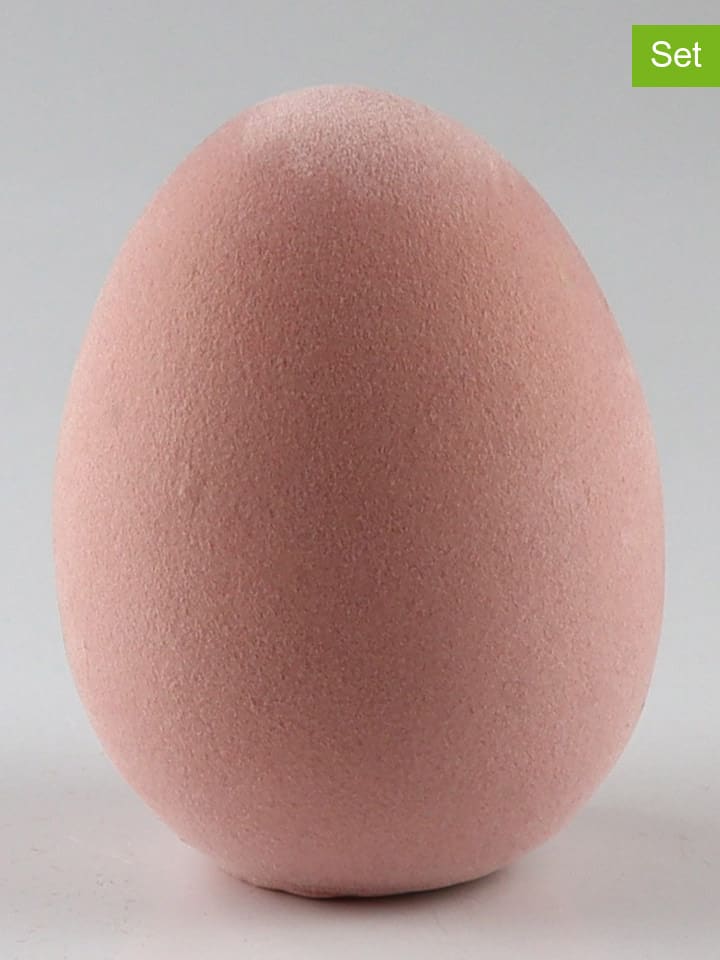 AM Design 2er-Set: Dekofiguren ''Osterei'' in Rosa - (H)10 x Ø 6,5 cm günstig kaufen onesize