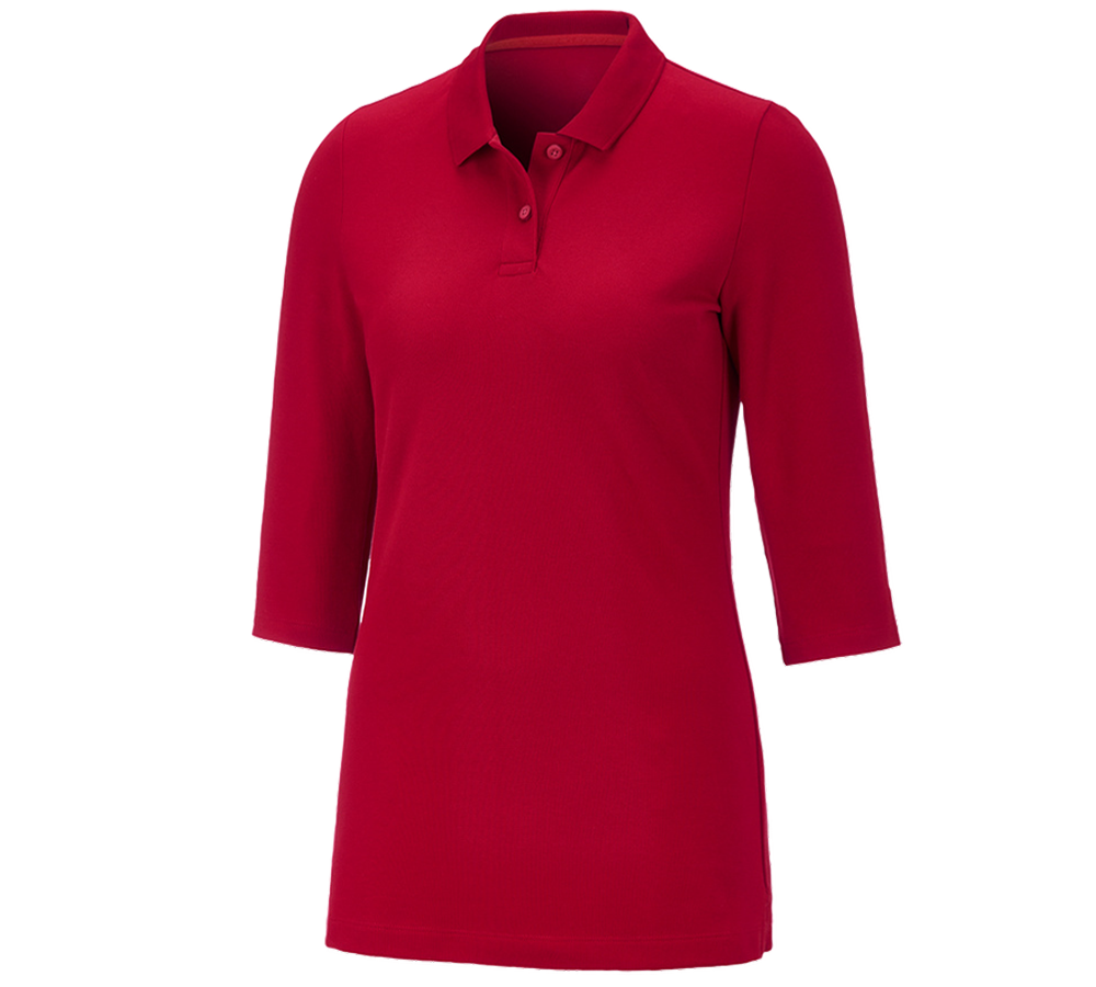 e.s. Piqué-Polo 3/4 Arm cotton stretch, Damen