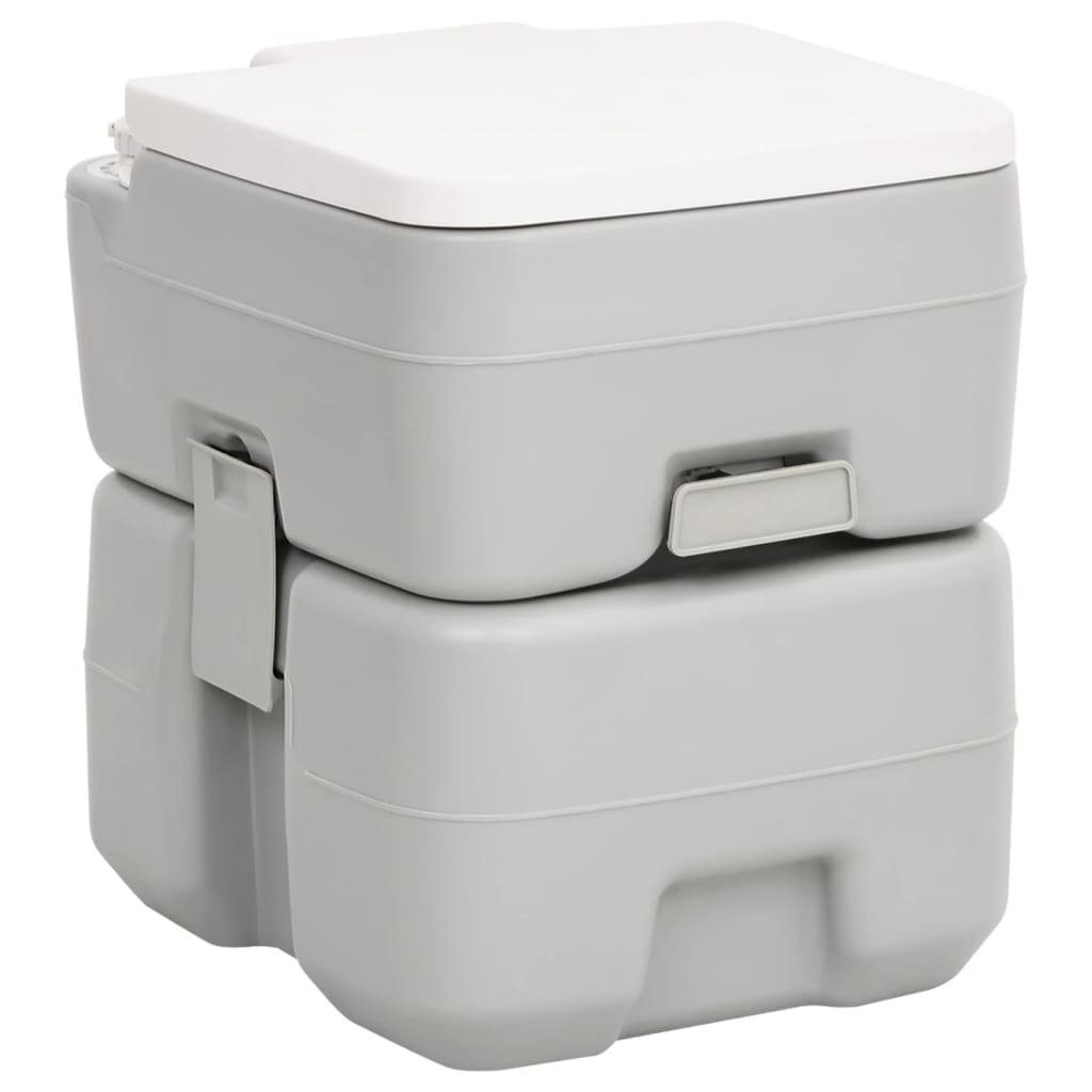 vidaXL Campingtoilette Tragbare Campingtoilette mit Waschbecken