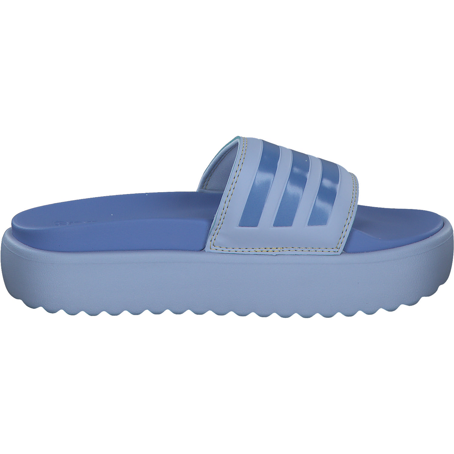 Adidas Adilette Platform, Badeschuhe, Damen, blue dawn/blue fusion met
