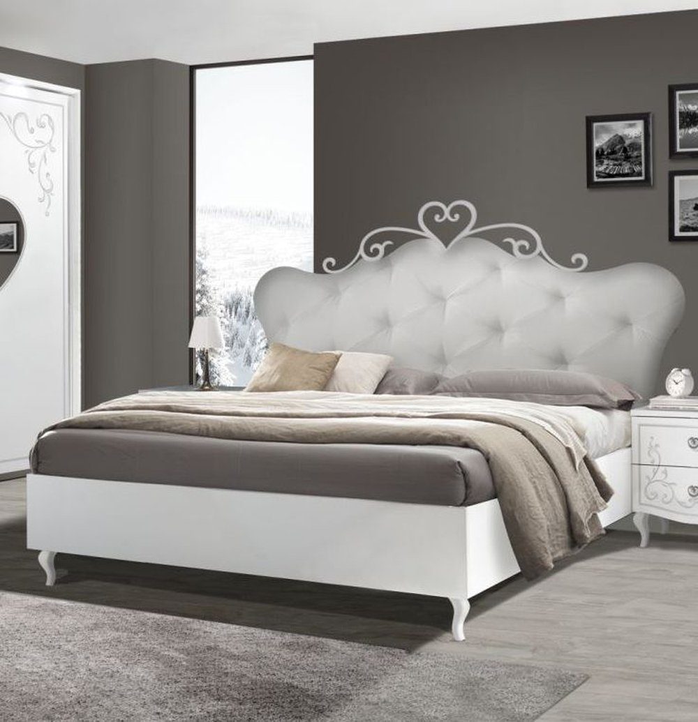 möbelando Schlafzimmer-Set Salvina 4-teilig, (4-teilig), in weiß.