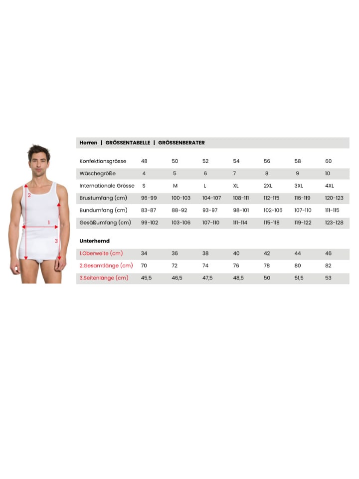 Haasis Bodywear 2er-Set: Unterhemd in Mittelgrau günstig kaufen