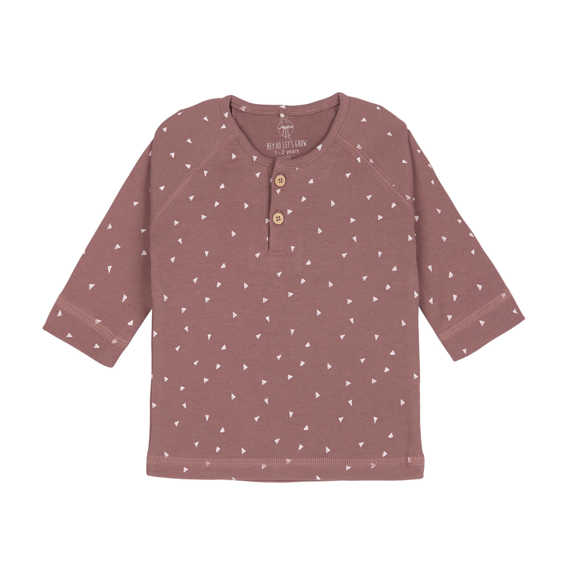 Baby Langarmshirt - Bio Baumwolle, Triangle, Cinnamon