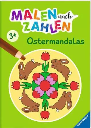 Malen nach Zahlen ab 3: Ostermandalas