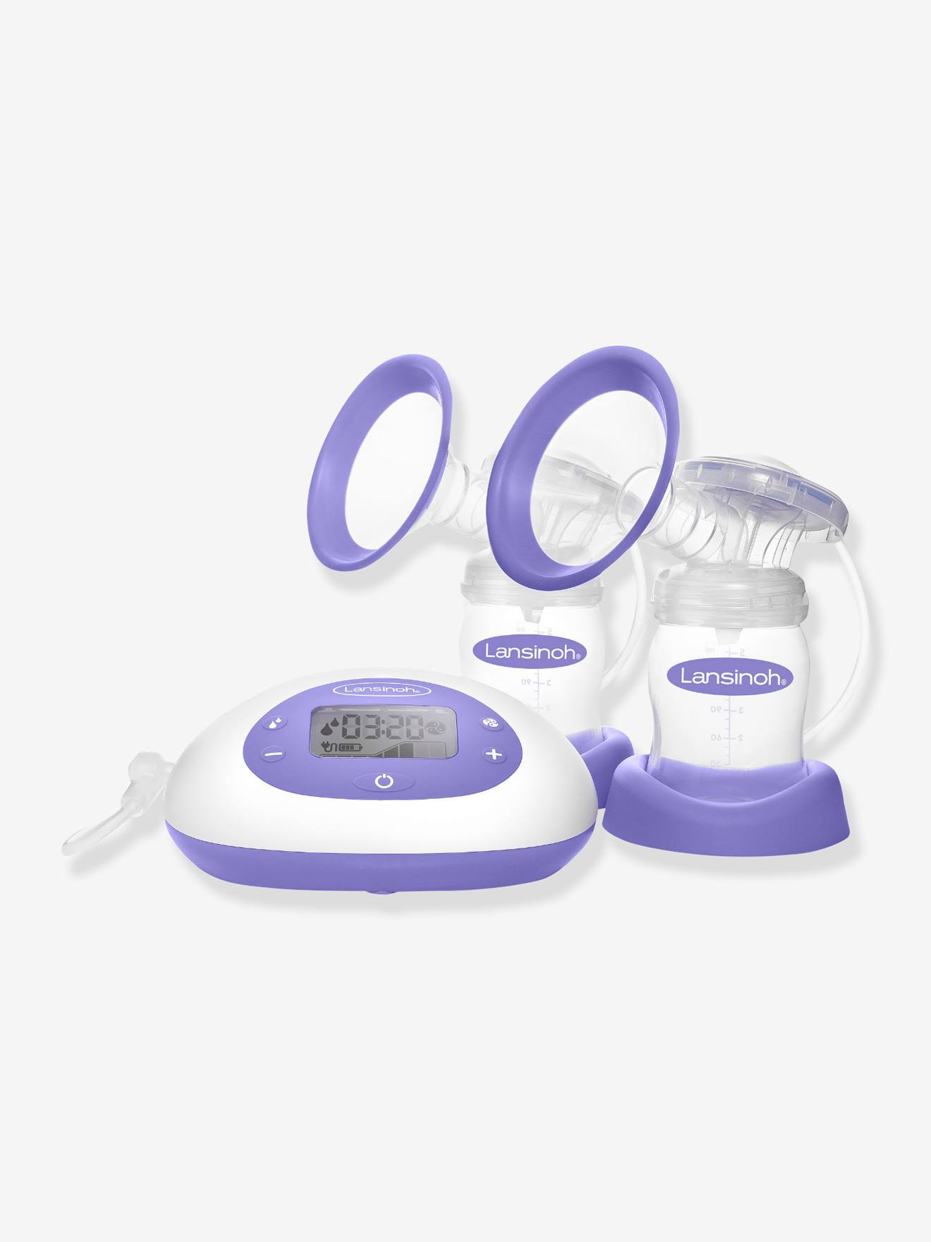 Tire-lait électrique 2 en 1 LANSINOH transparent/lilas