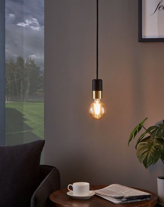 Roomio 1-flg Pendelleuchte No. 9801 Schwarz Messing