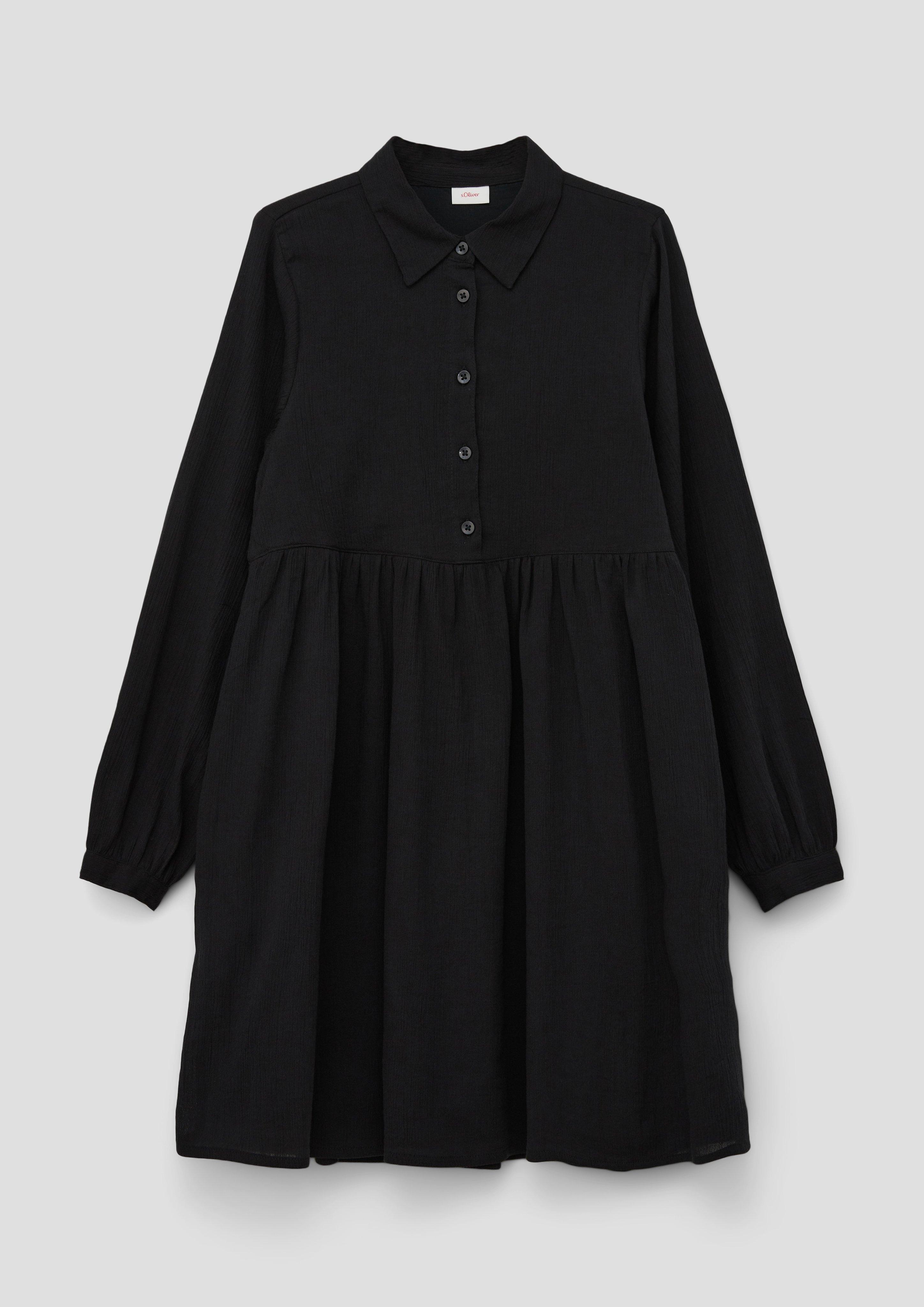 Weites Hemdblusenkleid mit Crinkle-Struktur  2133999-9999