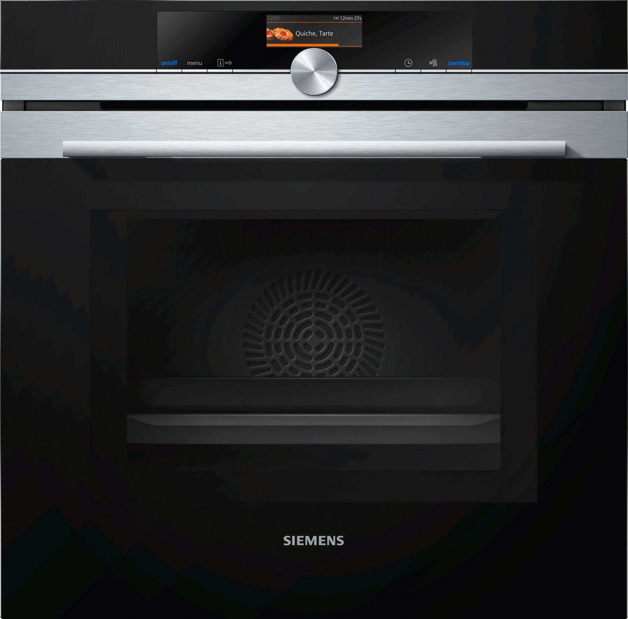 SIEMENS Pyrolyse Backofen iQ700 HM676G0S6, mit 1-fach-Teleskopauszug, Aqua-Reinigungsfunktion, mit 4D-Heißluft