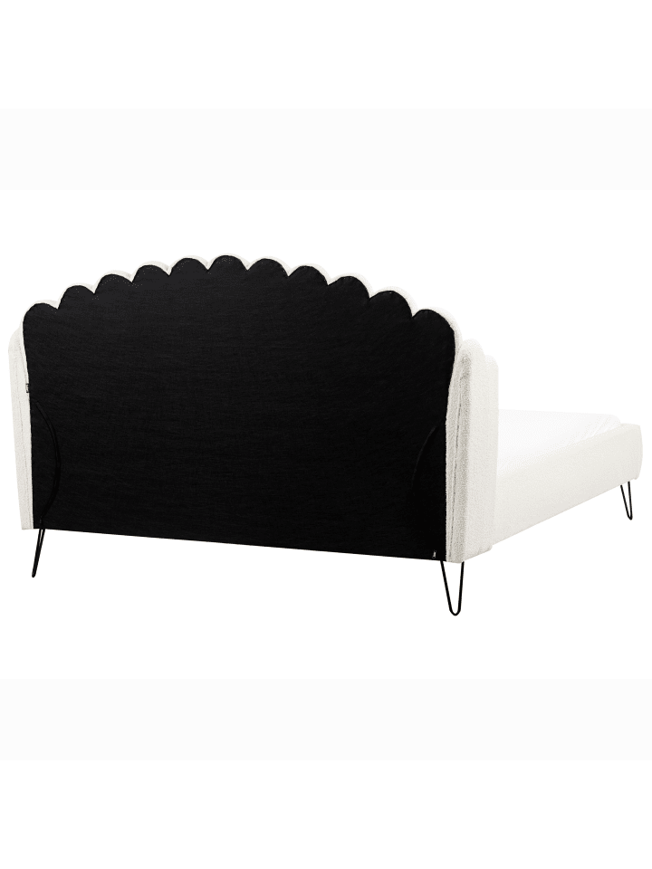 Beliani Doppelbett AMBILLOU in Weiß/Schwarz - (W) 197 x (H) 126 x (L) 214 cm günstig kaufen onesize