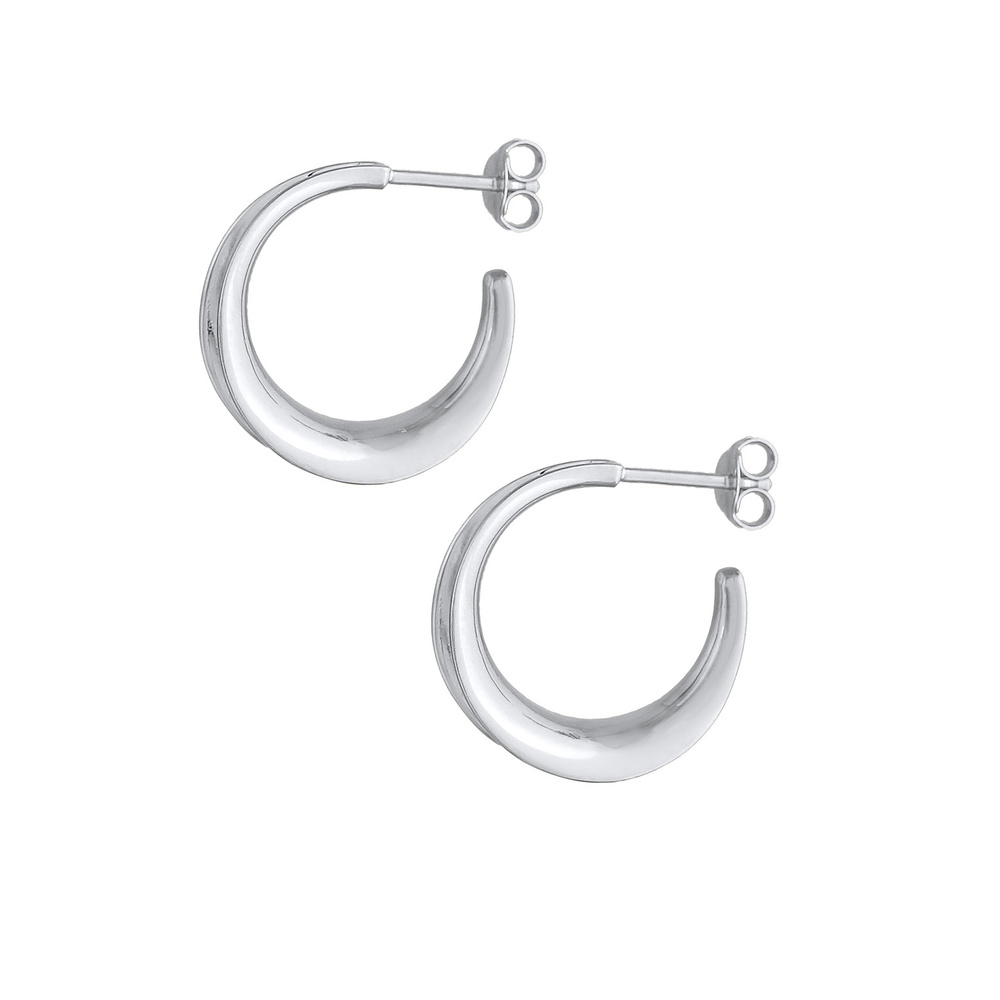 Elli Elli Boucles d'Oreilles Créoles pour dames en forme d'arche en argent sterling 92 Boucles d'oreilles