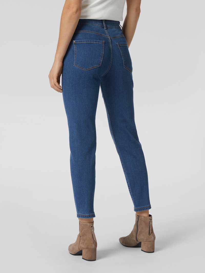 Stone Washed Skinny Fit Jeans in blau