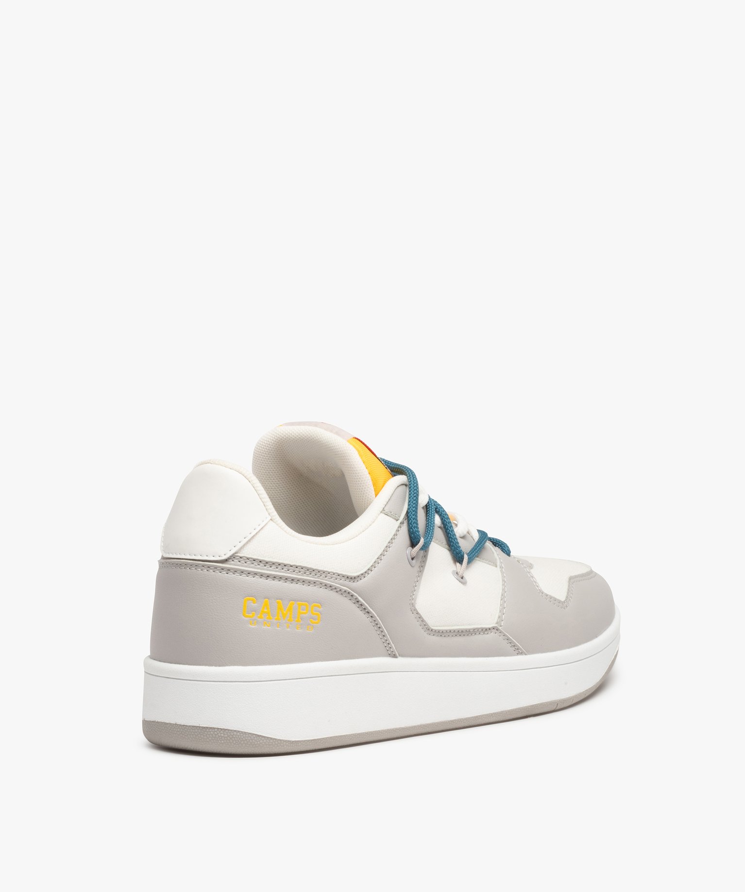 Baskets homme multimatières à double laage - Camps blanc | GEMO
