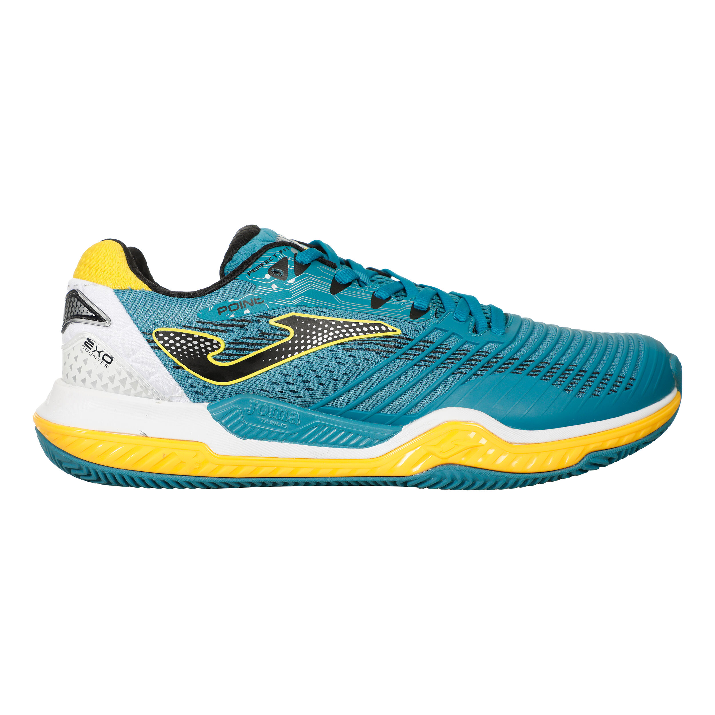T. Point Padelschuh Herren - Petrol, Orange