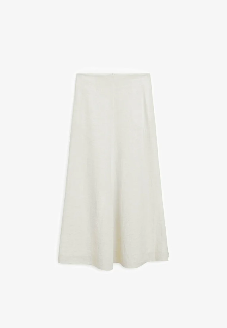 Massimo Dutti EDICIÓN LIMITADA - LARGO FLUIDO TEXTURIZADO - Falda larga