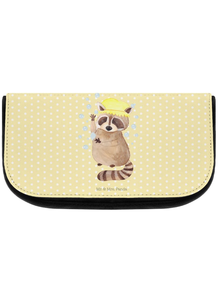 Mr. & Mrs. Panda Kosmetiktasche Waschbär ohne Spruch in Gelb Pastell günstig kaufen onesize
