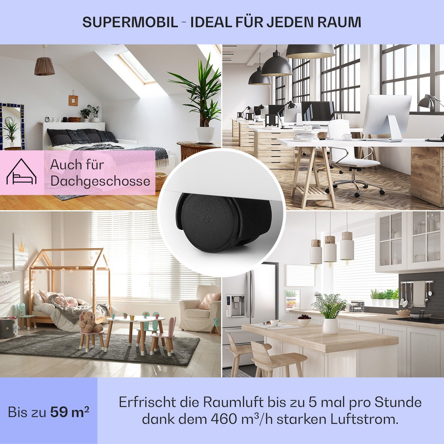 Klarstein Klimagerät Grandbreeze Eco 12K, Klimagerät mobil Air Conditioner Kühlgerät Luftkühler