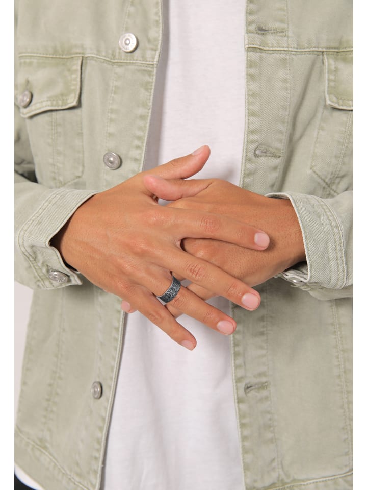 KUZZOI Ring 925 Sterling Silber in Schwarz günstig kaufen
