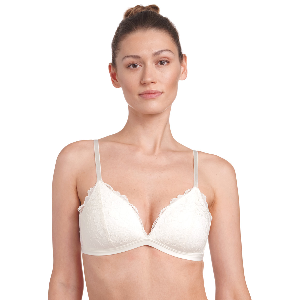 2 Damen Soft-BHs mit floraler Spitze