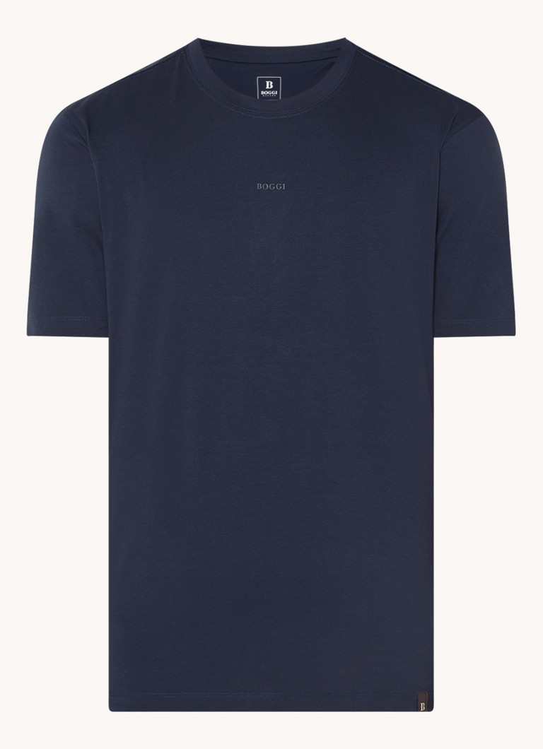 Boggi Milano  T-shirt met logo en ronde hals