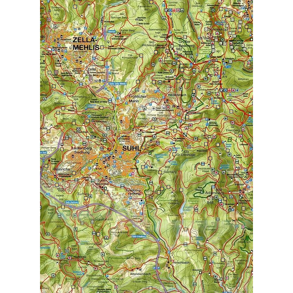 Mittlerer Thüringer Wald 1 : 50 000 Wanderkarte - Wanderkarte