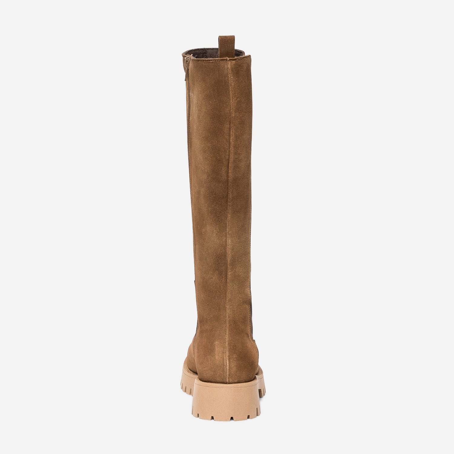 Botte camel TEXTO cuir velours semelle crantée