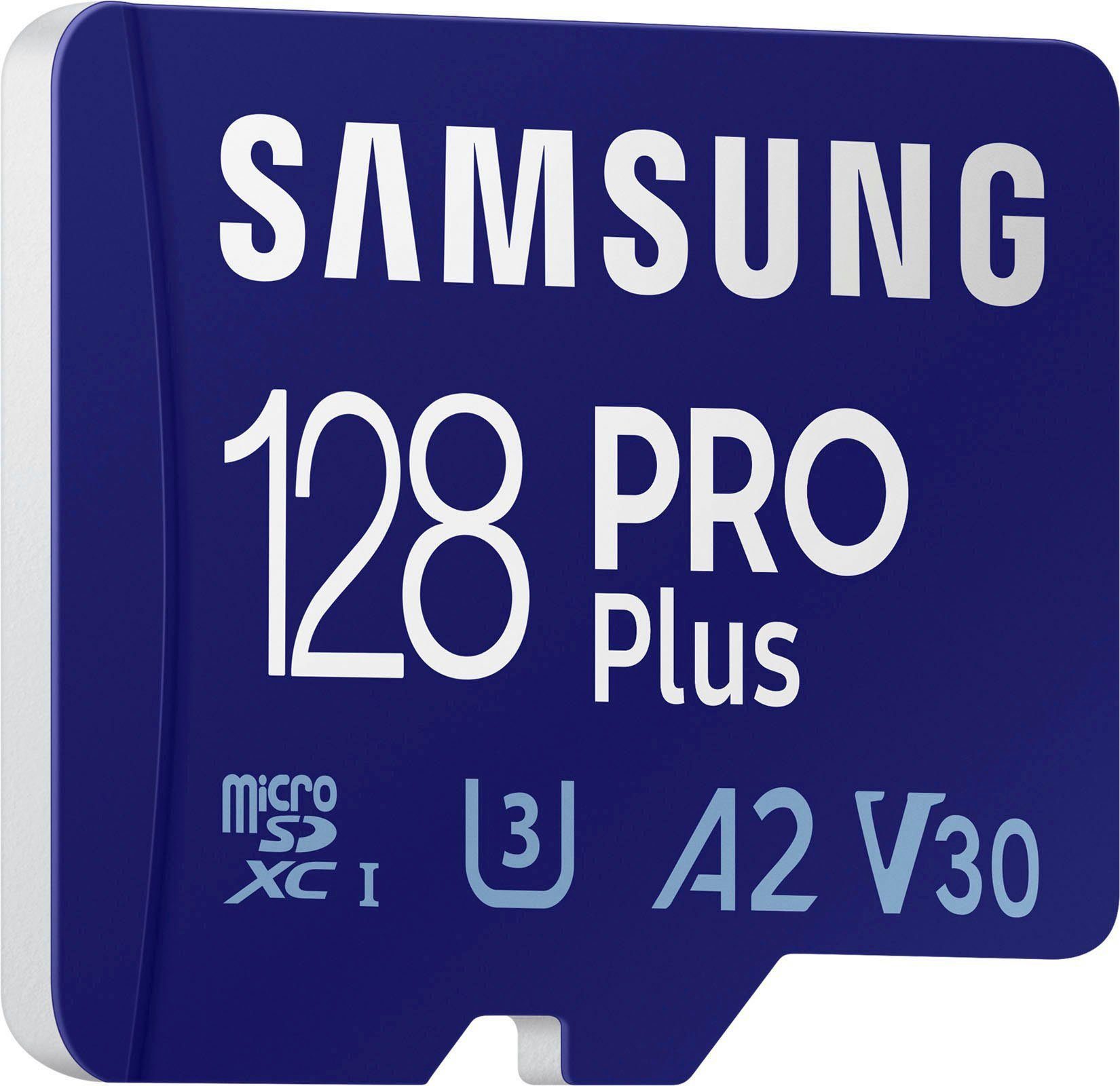 Samsung 2 x PRO Plus 128GB inkl. SD-Adapter Speicherkarte (128 GB, UHS Class 10, 160 MB/s Lesegeschwindigkeit, Doppelpack)