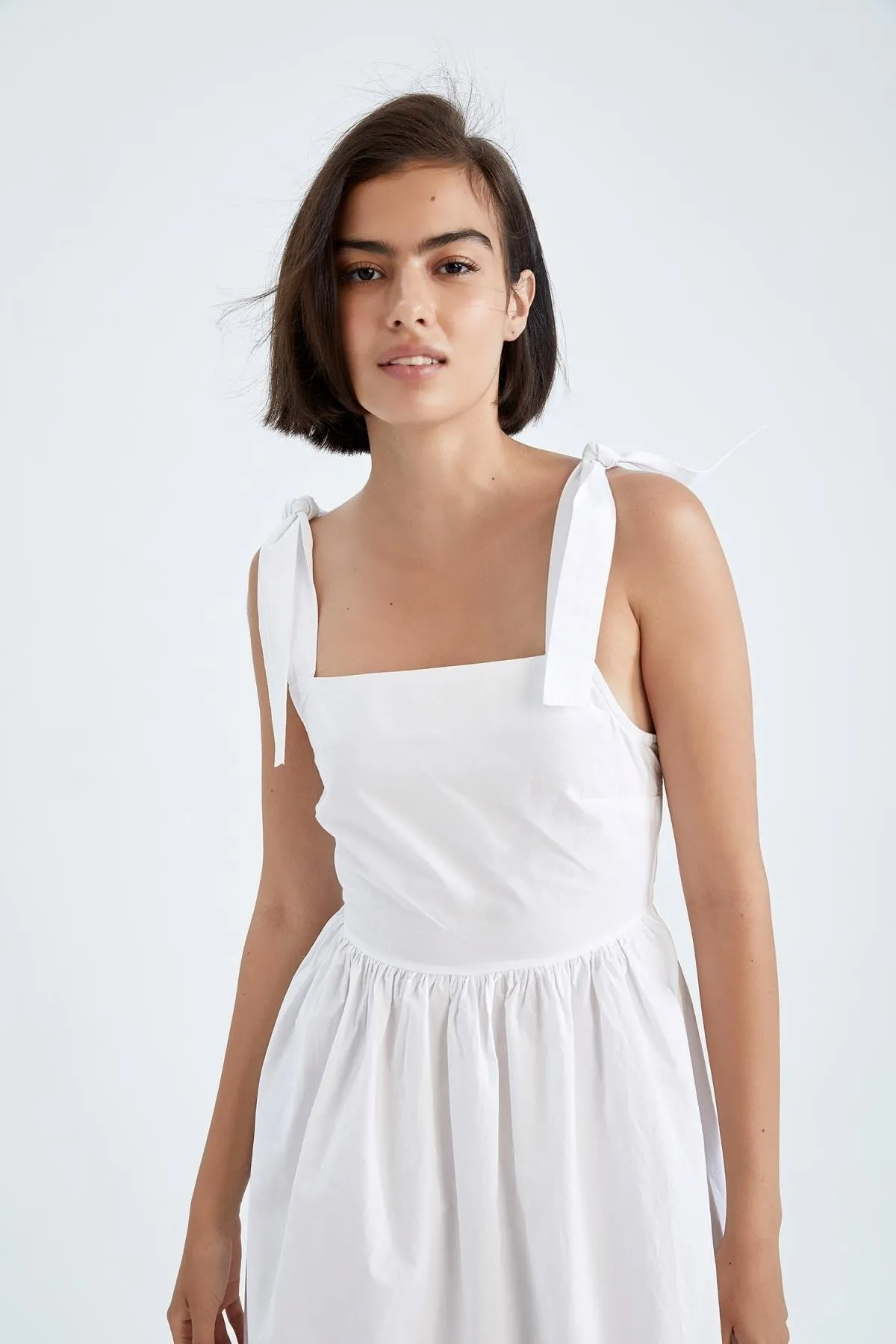 DeFacto  Popeline-Midikleid aus 100 % Baumwolle mit Trägern
