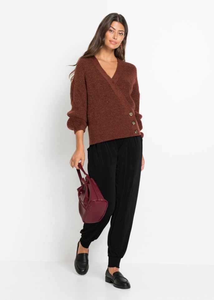 Oversized-Pullover in Wickeloptik