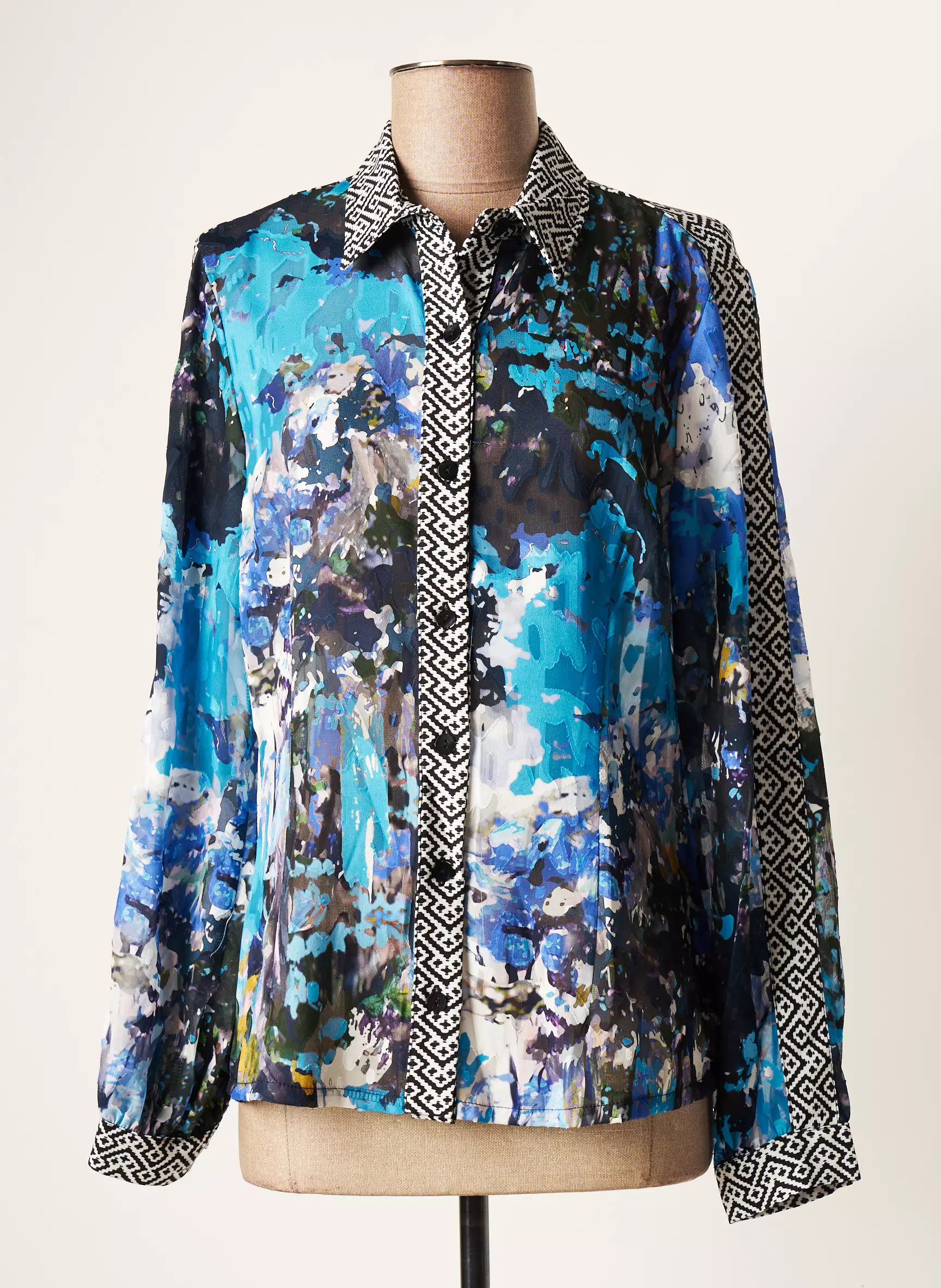 Maloka Chemisiers Femme couleur bleu