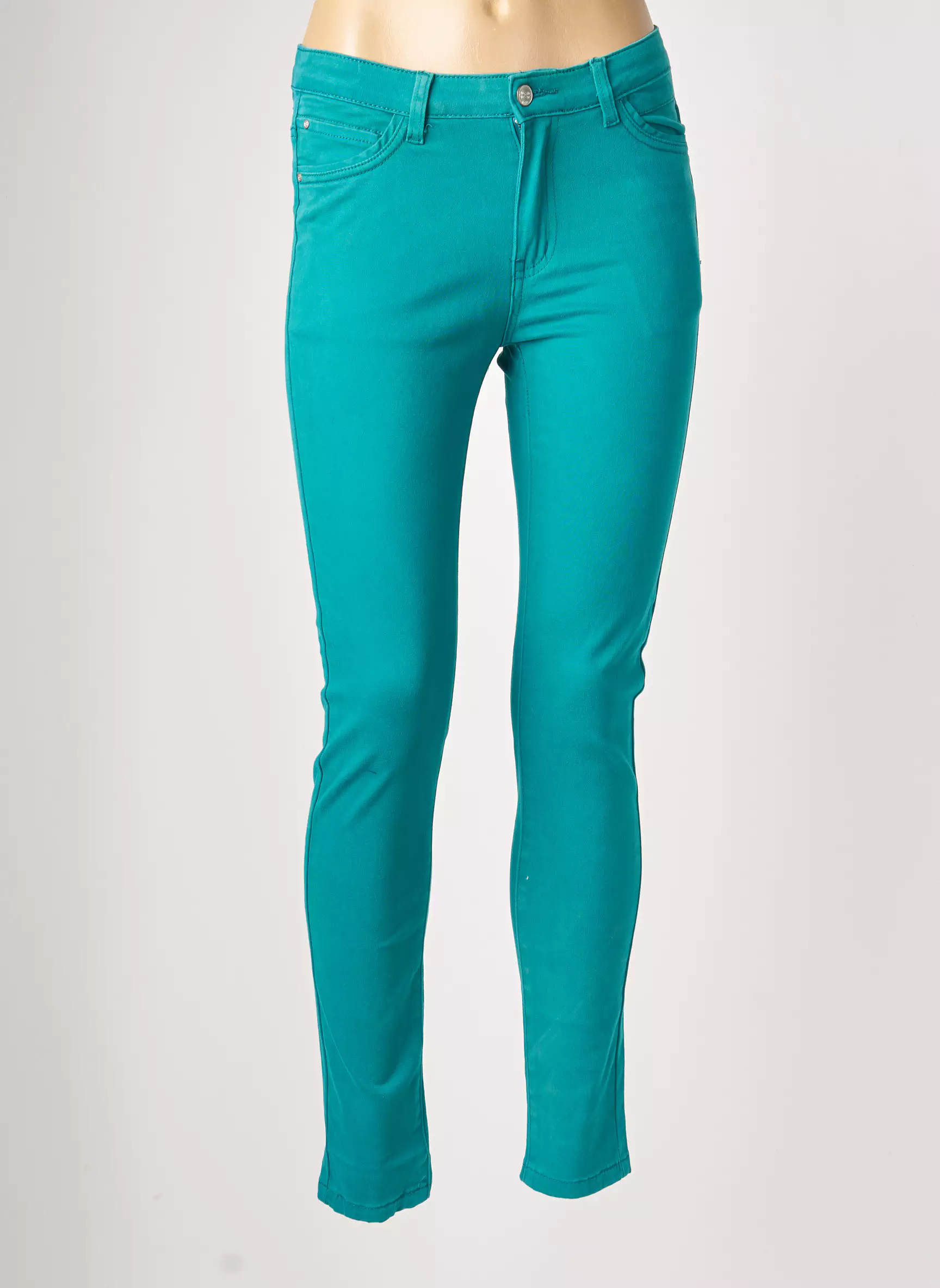 La Fiancee Du Mekong Pantalons Slim Femme couleur vert