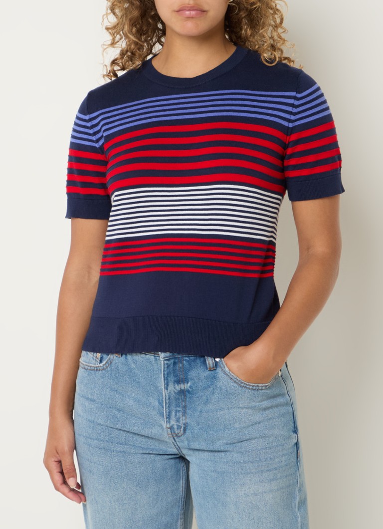Benetton Fine-knit T-shirt with stripe print