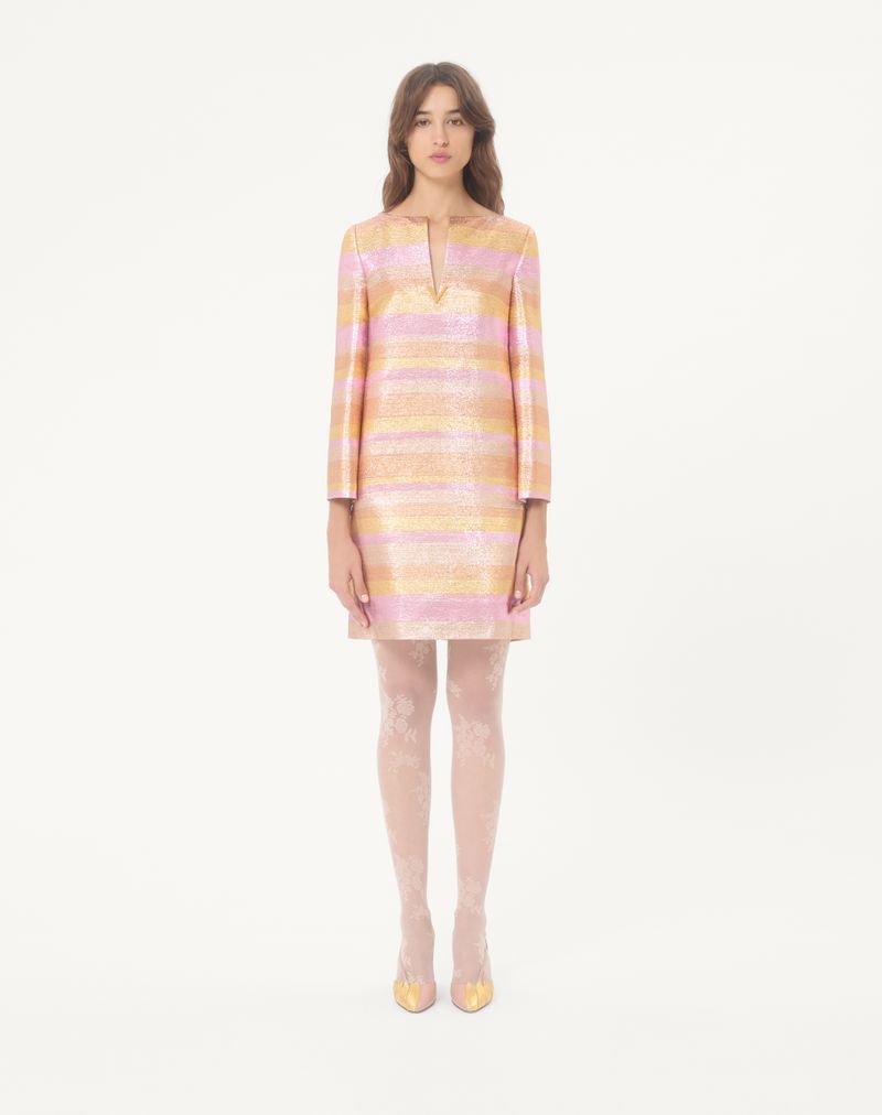 Vestido curto Lumiere Nocturne Barre em lurex