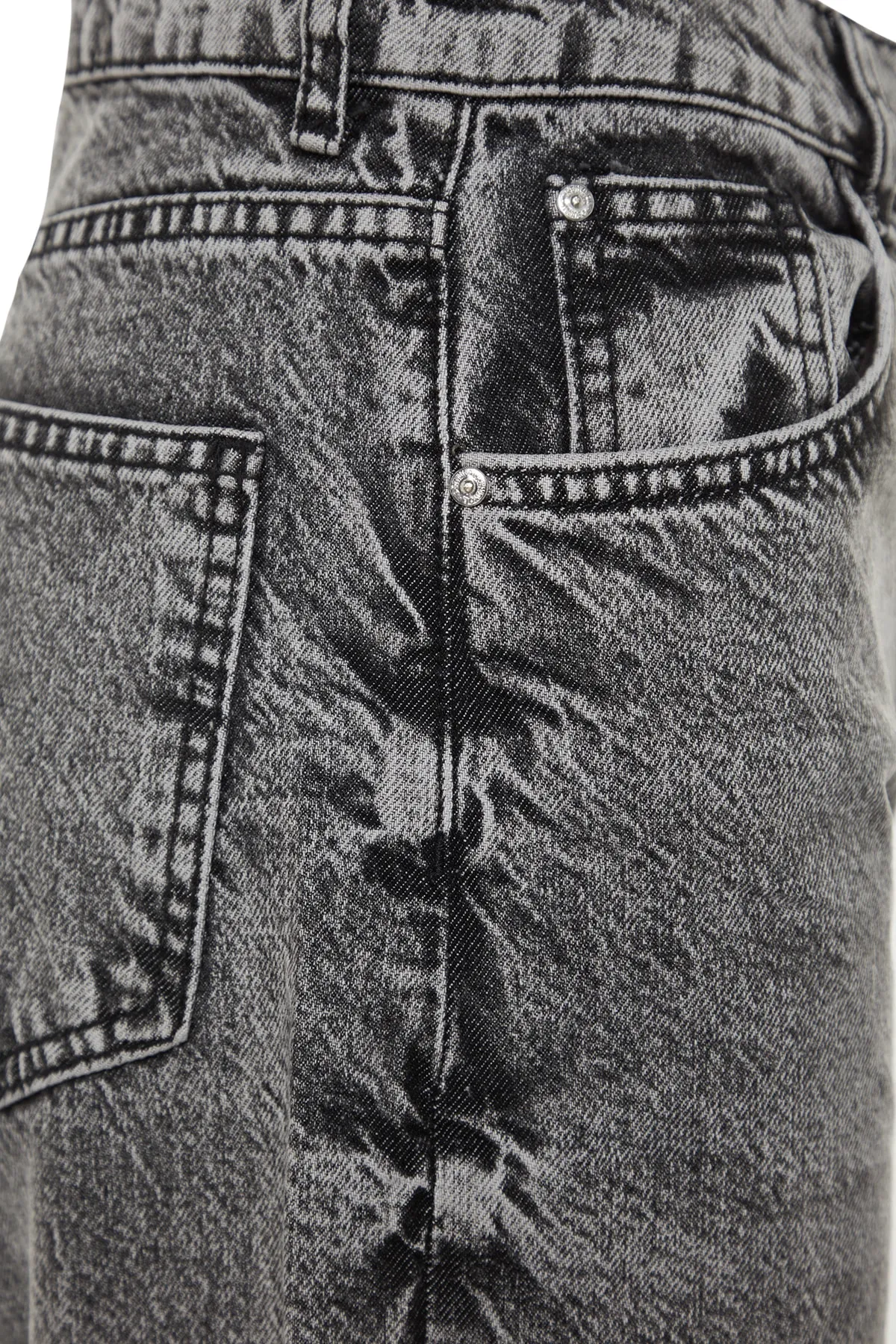 Trendyol Collection  Graue Jeans mit hoher Taille und weitem Bein TWOSS23JE00106