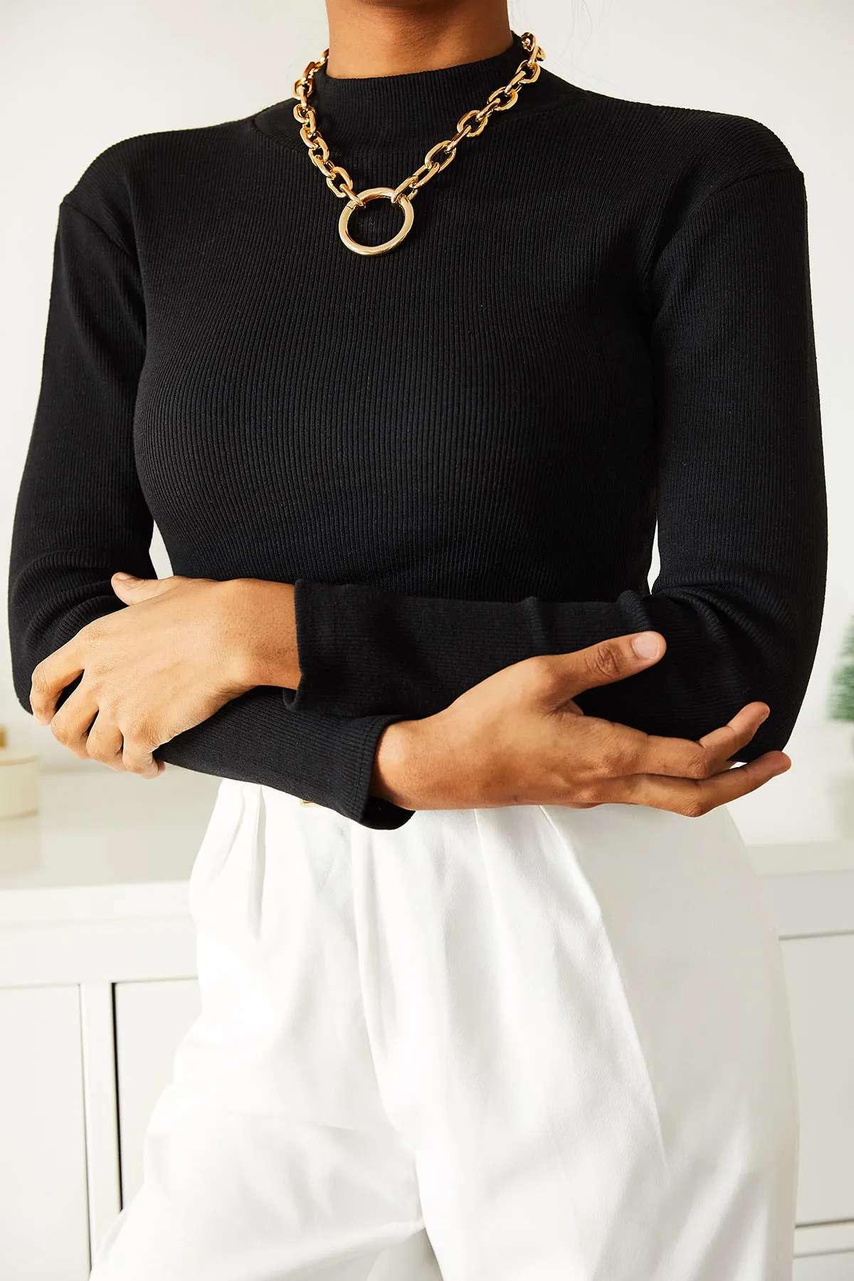 XHAN  Rollkragenpullover für Damen 1KZK3-10863-02