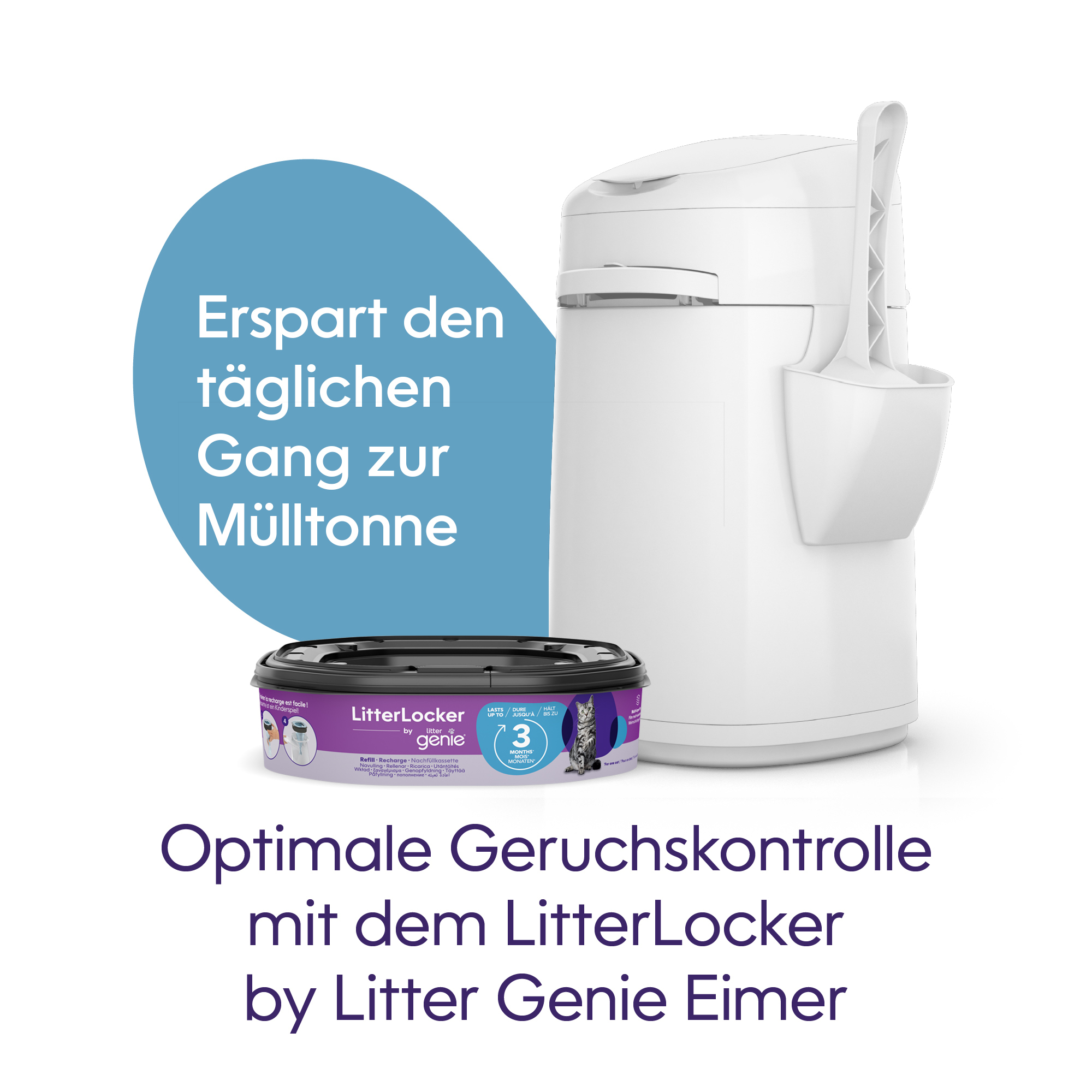 HabaPet Toilettenzubehör HabaPet LitterLocker by Litter Genie Katzenstreu Entsorgungseimer