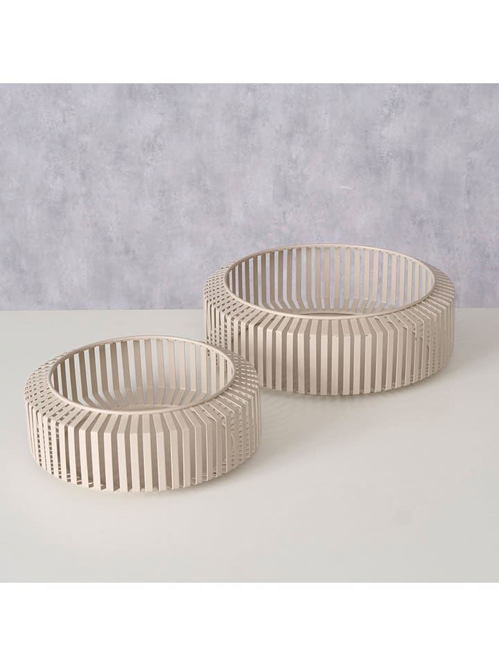 Boltze 2er-Set: Dekoschalen ''Viki'' in Beige günstig kaufen onesize