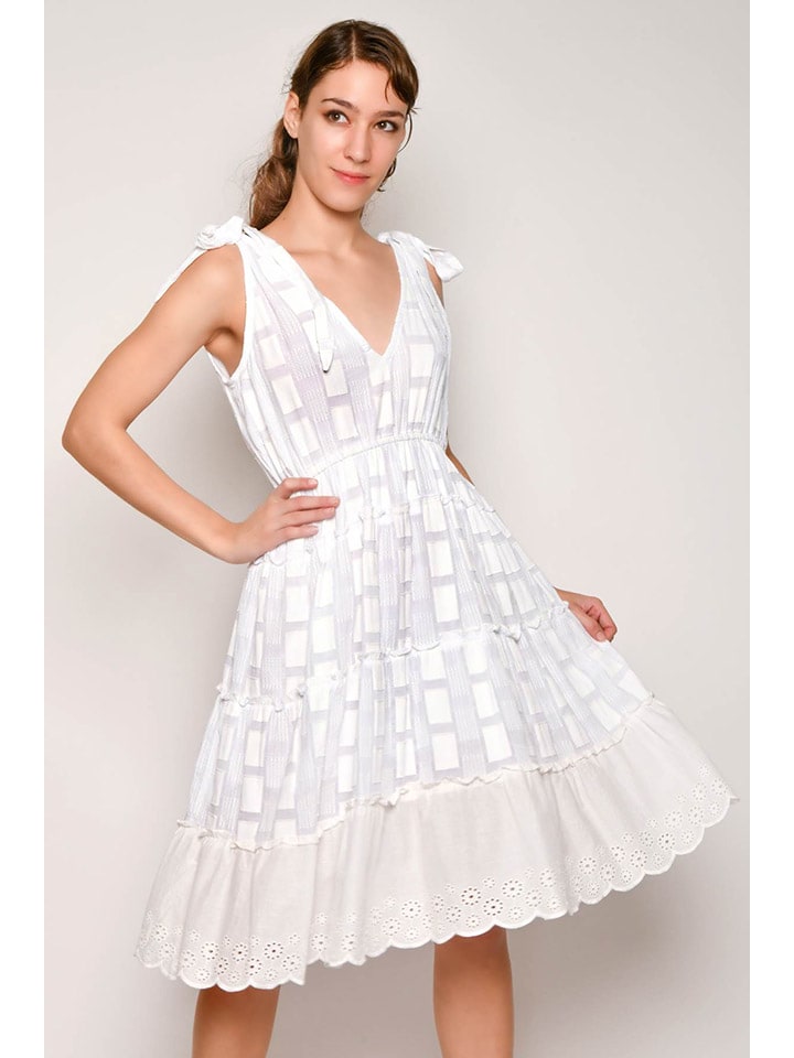 H.H.G. Kleid in Weiß günstig kaufen