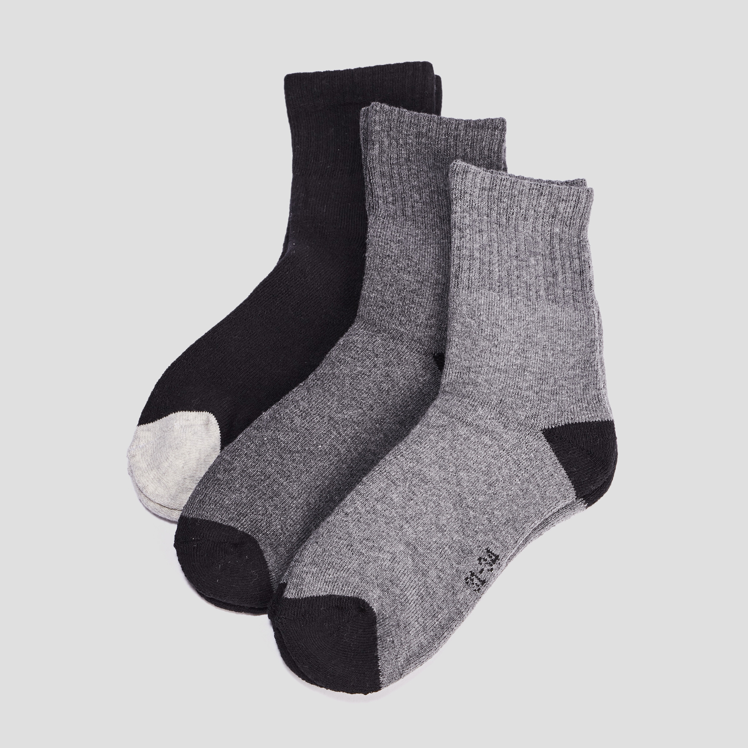 Lot 3 paires chaussettes gris garçon | La Halle